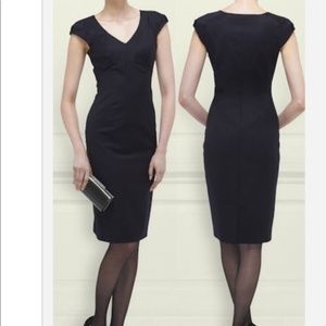 L.K. Bennett black wool sheath dress